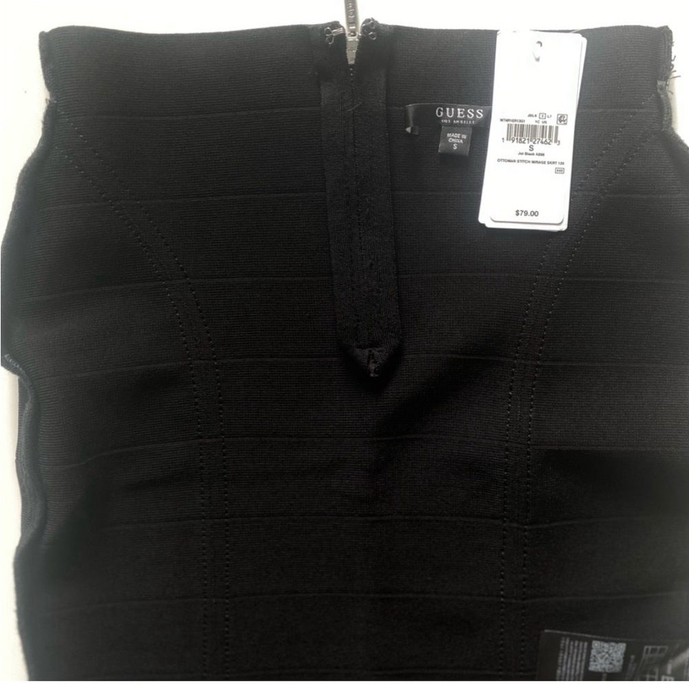 GUESS bodycon zipup mini bandage skirt